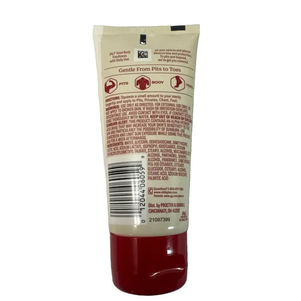 4 Pack Old Spice Total Body Deodorant Cream Coconut 3 oz